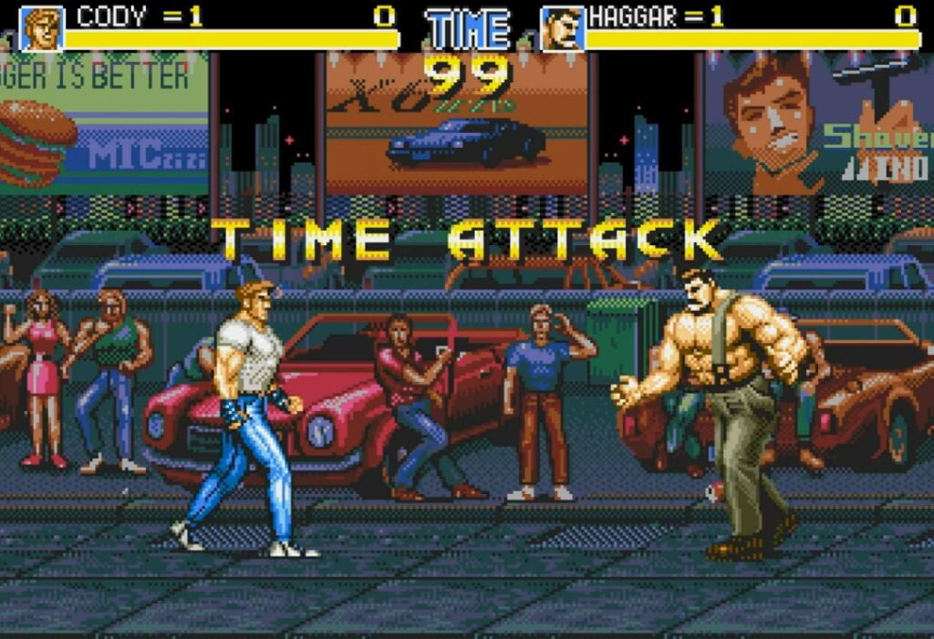 Final Fight 1 SNES. Lutas no trem! 