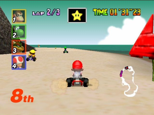 Jogue Mario Kart 64: Ampliado v2.80, um jogo de Mario kart